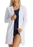 Willit Women's UPF 50+ Beach Cover Up Sun Protection Hoodie Long Jacket SPF Beach Swim Shirt Lightweight White L