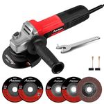 AVID POWER Angle Grinder, 7.5-Amp 4-1/2 inch Electric Grinder Power Tools with Grinding Wheels, Cutting Wheels, Flap Disc and Auxiliary Handle for Cutting, Grinding, Polishing and Rust Removal