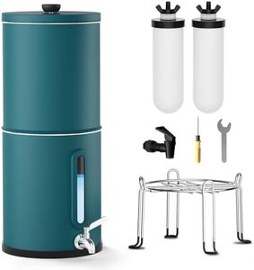 Joypur Schwerkraft Wasserfilter 8,5L mit keramischen Filtern & Sichtfenster – für Zuhause, Wohnmobil & Notfallvorsorge, BPA-frei, verbessert Geschmack & Geruch, ohne Strom (Grün)