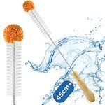 ecooe Bottle Brush Long 45cm Scratch-Free Bottle Cleaner with Soft Plush Pom Pom Glass Brush/Extended Cleaning Brush for SodaStream Bottles Vases Carafes Drinking Bottle etc