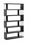 Baxton Studio Barnes 6-Shelf Modern Bookcase, Dark Brown