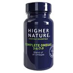 Higher Nature - Complete Omegas 3:6:7:9 - Fish Oils - Supports Vision, Brain Function & Cardiovascular Health - 240 Capsules