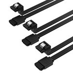 SABRENT SATA III (6 Gbit/s) Right Angle Data Cable with Locking Latch for HDD/SSD/CD and DVD Drives (3 Pack - 20-Inch) in Black (CB-SRK3)