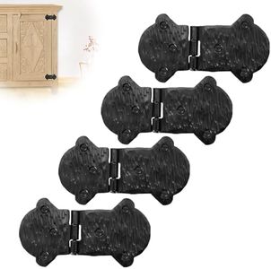4 Pack 5.5 Inch Black Wrought Iron Hinges - Decorative Wrought Iron Door Hinges – Rustic Iron Hinges for Farmhouse Shutters, Chests, Barn Doors, Shutter and Gates – The Farmhouse Series