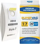 VEVA 30 Pack Premium SuperVac Vacuum Bags Style 7 Paper Bag Compatible with Bissell Uprights Vacuums, Part # 32120