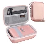 Canboc Hard Case for Fujifilm Instax Mini Link 2/Instax Mini Link 3/Instax Mini Link Smartphone Printer/Instax Mini EVO Instant Camera, Mesh Pocket fit Instax Mini Instant Film and Cable, Rose Gold