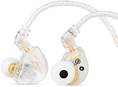 Linsoul TANGZU Wan’er S.G HiFi 10mm Dynamic Driver PET Diaphragm in-Ear Earphone with Ergonomic Shape, Detachable 2Pin OFC Braided Cable for Audiophile Musician DJ Stage (White, TANGZU Wan’er S.G)