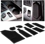 CupHolderHero fits Chevy Corvette Accessories 2014-2023- Premium Custom Interior Non-Slip Anti Dust Cup Holder Inserts, Center Console Liner Mats, Door Pocket Liners 8pc Set (Gray Trim)