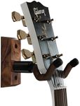 String Swing Guitar Hanger – Holder for Electric Acoustic and Bass Guitars – Stand Accessories for Home or Studio Wall - Musical Instruments Safe without Hard Cases - Black Walnut Hardwood CC01K-BW