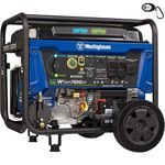 Westinghouse WGen7500DF Dual Fuel Home Backup Portable Generator, 9500 Peak Watts & 7500 Rated Watts, Remote Electric Start, Transfer Switch Ready, Gas & Propane Powered, CARB Compliant