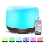 DIFFOFE 300ML Essential Oil Diffuser, Electric Ultrasonic Aromatherapy Air Humidifier vaporiser, Aroma Diffuser with remote control 7 LED Light Colors Waterless Auto-Off