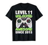 11 Year Old Gift Boy Level 11 Unlocked Awesome 2013 Birthday T-Shirt