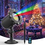 Laser Christmas Projector Lights Outdoor, 3 Color Christmas Laser Light Outdoor with Remote Control,IP65 Waterproof Firefly Laser Light Projector for Holiday,Party,Garden,Decoration