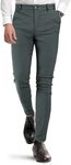GINGTTO Mens Skinny Chinos Pants Stretch Slim Fit Dress Pants for Men Dark Grey 30