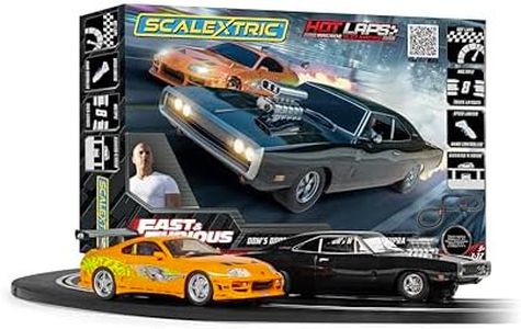Scalextric Racing Track Sets for Kids - C1458M Scalextric Fast and Furious Hot Laps Race Set - Electric Race Kit for Boys & Girls 5+, Slot Car Toys & Games - 1:32 Scale Mini Car Sets