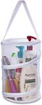 (White) - Dorm Shower Caddy - 8" X 12" - Carry Your Personal Care Items Right Into the Shower. Great for College Dorm Life, Gyms, Camping and Travel. Folds Flat for Easy Storage When Not Needed. (White)