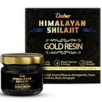 Dabur Himalayan Shilajit/Shilajeet Gold Resin - 20g | 500mg/Serving | 40 Servings | Contains 24 Karat Gold | 7 Ayurvedic Boosters | Boosts Muscle Growth & Stamina | 100% Ayurvedic