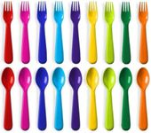 PLASKIDY Toddler Utensils Set of 18