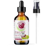 Grape Seed Oil. 120ml. 100% Pure. Cold-pressed. Unrefined. Organic. Rich in Vitamins. Chemical-free. Soothes Skin. Nourishes Hair. Natural Moisturizer for Hair, Skin, Nails, Beard, Stretch Marks. Bella Terra Oils.…