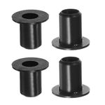 sourcing map 4pcs Flanged Sleeve Bearings 6.2mm Bore 8.35mm OD 12mm Length Nylon Bushings for Shaft, Black