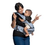 LITTLEBUM Blue Ocean Detachable Hip Seat Baby Carrier | Lightweight, It Supports Up To 20 Kg | Front And Back Carrying, This Versatile Carrier Is Ideal For Hiking And Everyday Use., Toddler