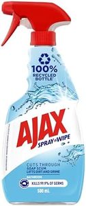 Ajax Spray n' Wipe Bathroom Antibacterial Disinfectant Cleaner Trigger, 500mL, Fresh Burst Surface Spray, Soap Scum Remover