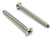 #8 X 1-1/2'' Stainless Flat Head Phillips Wood Screw, (100 pc), 18-8 (304) Stainless Steel Screws by Bolt Dropper