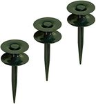 UPP Hose Guide Set of 3 Green 24 x 9 cm | Garden, Hose & Cable Guide with Ground Anchor | Hose Pulley for Protection of Beds & House Walls | Pulley for Garden Hose & Cable