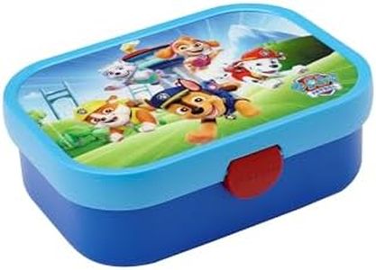 Mepal - Fiambrera Campus - Bento Box para Niños - Lonchera con Compartimento Bento y Tenedor - Fiambrera con Cierre de Clip - Sin BPA y apta para Lavavajillas - 750 ml - Paw Patrol Pups
