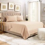 Luxury Egyptian Comfort Wrinkle Free 1800 Thread Count 6 Piece Queen Size Sheet Set, MOCHA Color, 2 Bonus Pillowcases FREE!