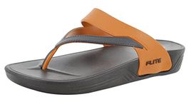 FLITE womens FL0400L Black Tan Flip-Flop - 6 UK (FL0400L)