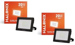 Halonix 20W Led Outdoor Flood Light Waterproof - IP66 Led Lights with 120° Wide Beam | Halogen Light, Focus Light for Garage, Parking,Shop -(Cool White)-Pack of 2| Short circuit & surge protection.