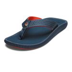 OLUKAI Ulele Men's Beach Sandals, Water Resistant Flip Flops, Arch Support & Comfort Fit, Lightweight & Durable, Enhanced Grip & Traction, Lagoon/Lagoon, 12