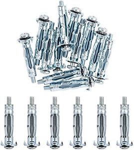 ISPINNER 20pcs M4x32mm Zinc Plated Steel Molly Bolt Hollow Drive Wall Anchor Screws for Drywall, Plaster and Tile