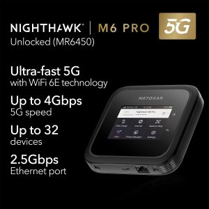 NETGEAR Nighthawk M6 Pro 5G Unlocked Mobile Wi-Fi 6E Router – AX3600 Hotspot