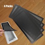 Floor Register Vent Cover- 4"x12" Magnetic Air Vent Screen Mesh Trap, Perfect for Wall/Ceiling/Floor Air Vent Filters (4-Packs)