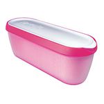 Tovolo Glide-A-Scoop, Non-Slip Base, Insulated Ice Cream Tub, 1.5 Quart, Raspberry Tart