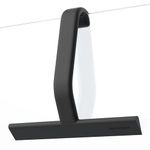 dancemoon JustHang Shower Squeegee for Glass Doors, All-One-Piece Silicone with Built-in Hook Design for Easy Hanging, Household Window Mirror Squeegee for Bathroom, Glass, Tile Wall,Car 10-Inch Black