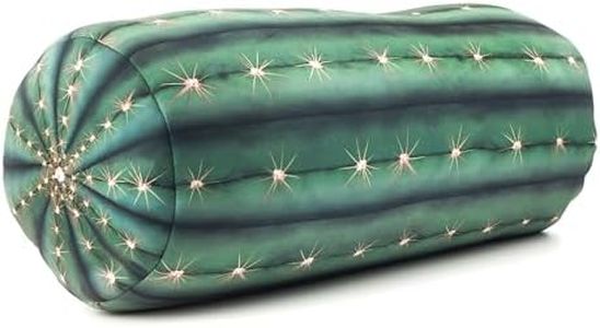 Kikkerland Cactus Headrest – Plush Plant Pillow for Home or Office Decor – Airplane & Travel Essentials Gift
