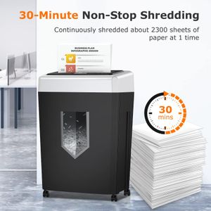 Bonsaii 15-Sheet Cross Cut Paper Shredder – Heavy Duty Office Use