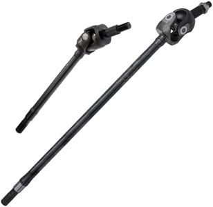 Detroit Axle - Pair Front U-Joint Axle Shafts for 2007-2018 Jeep Wrangler 2018 Wrangler JK [Dana 30 AXLE] 2008 2009 2010 2011 2012 2013 2014 2015 2016 2017 U-Joint Axle Shafts Assembly Replacement