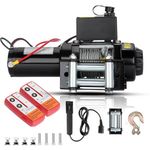 GEARFLOW Winches 12v Electric Winch 3000lb/1361kg 2pcs Wireless remote - Power Wound Motor, Full Steel Gearing, Heavy Duty Solenoid, Mounting Plate, Wired Hand Control, User-Friendly, 12 M STEEL Rope