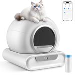 Self Cleaning Cat Litter Tray, Automatic Cats Litter Box Robot for Multi Cats with 65L+9L Extra Large/Odor Isolation/APP Control Smart Cat Toilet Box