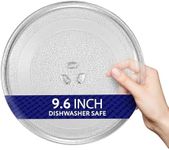 Impresa Small Replacement Microwave Glass Plate - Rotating Dish - Universal Fit - Compatible with 9.6-Inch / 24.5cm Plates (9 1/2 Inches) - Microwave Accessories