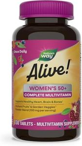 Nature’s Way Alive! Women’s 50+ Complete Multivitamin, Orchard Fruits & Garden Veggies Powder Blend, 130 Tablets