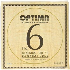 No. 6 Classical Guitar Strings Set 24 Carat Gold Carbon High NO6.GCHT