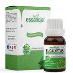 essancia - NATURALLY IN EVERY DROP Eucalyptus Essential Oil For Hair Growth,Beard,Breathing,Muscle Pain,Home Fragrance,Diffuser & Aromatherapy,Natural,Pure & Therapeutic Grade Essential Oil (15Ml)