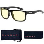 Gunnar Optiks INT-00101 Intercept Full Rim Advanced Video Gaming Glasses with Amber Lens Tint, Onyx Frame Finish