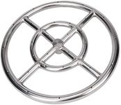 GASPRO 12 Inch Fire Pit Ring Burner, Round Fire Pit Burner for Fire Pit, Natural Gas & Propane Fireplace, 304 Series Stainless Steel, BTU 92,000 Max