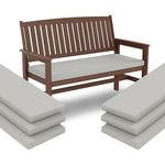 Falflor Outdoor Waterproof Bench Cushion 2 Seater Garden Bench Cushion Non Slip Bench Rattan Cushion Pad Patio Bench Cushion with Zipper Long Bench Seat Pad for Rattan Sofa Porch Swing Hammock （Grey）